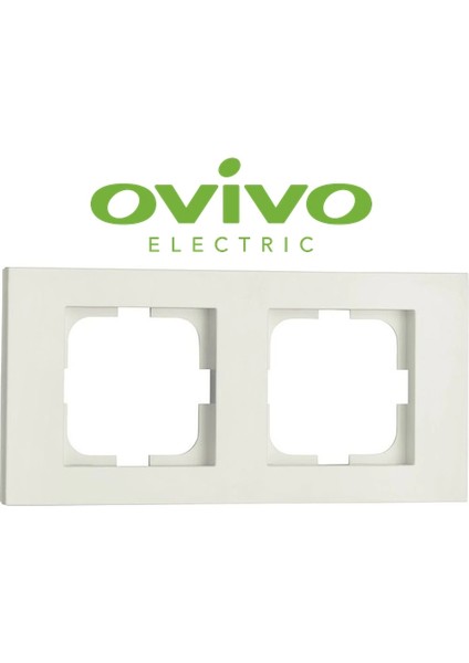Beyaz Ikili Çerçeve Grano - Priz ve Anahtar Için Uyumlu Çerçeve fiyatları