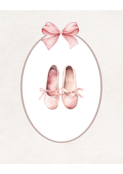 Vintage Pembe Ayakkabı Dijital Baskı Vintage Poster (Çerçevesiz) fırsatları