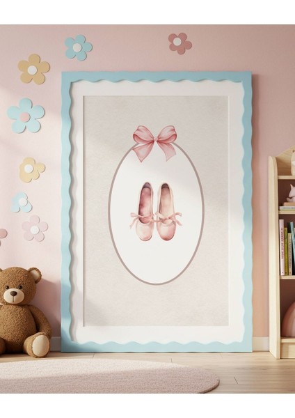 Vintage Pembe Ayakkabı Dijital Baskı Vintage Poster (Çerçevesiz) indirimleri