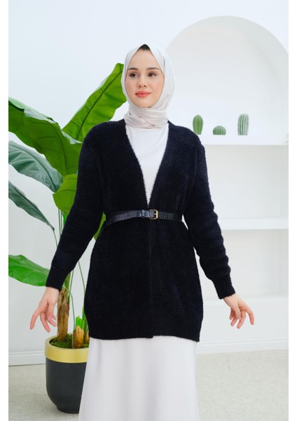 7531 Angora Selanik Örgülü Hırka