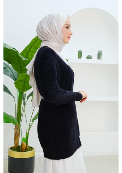 7531 Angora Selanik Örgülü Hırka modelleri