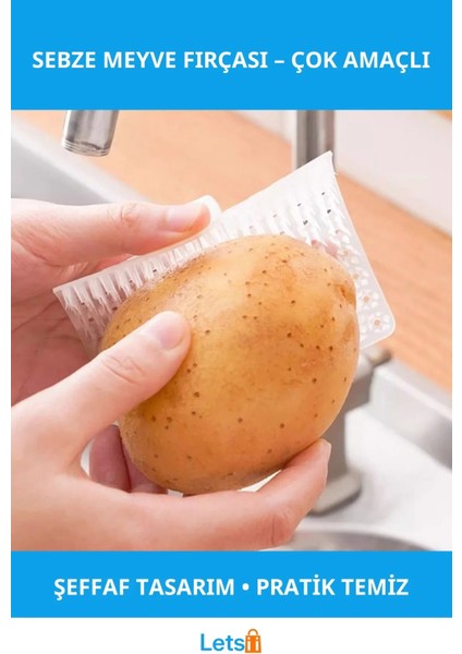 Çok Amaçlı Sebze ve Meyve Temizleme Patates Soyma Fırçası