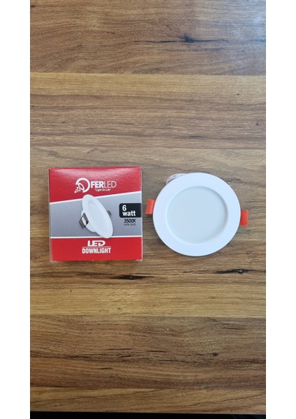 6W Downlight LED Panel Sıva Altı Gün Işığı Renk 3500K