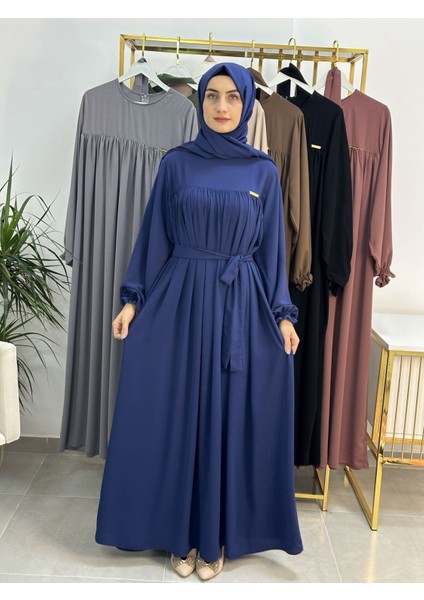 Şallı ve Üsten Robalı,kemerli Elbise Takım .hijap ,abaya (Hac ve Umre Için Uygundur) Indigo fiyatları