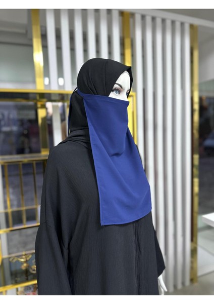 Iç Peçe Dikdörtgen ,hijab.nikap Indigo Mavisi