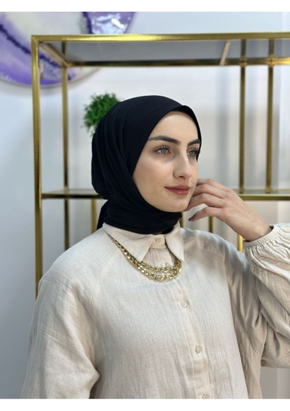 Ithal Kumaş Çıtçıtlı Hazır Şal Iki Sekılde Kullanılır Siyah Renk fiyatları