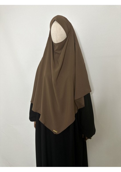 Sufle Hazır Esarp,arkası Iki Kat, Medine Ipegi ( Hac ve Umre Için Uygundur ) Khimar Hijap Kahve fiyatları