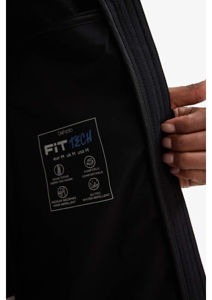 Su İtici Regular Fit Kapüşonlu Şişme Parka Mont C6035AX25WN