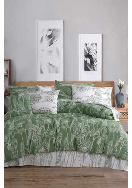 Çift Kişilik Nevresim Takımı Pamuklu Yeşil Düşler fiyatları