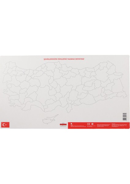 Türkiye Şehir Haritası Boyamalı Yapboz modelleri