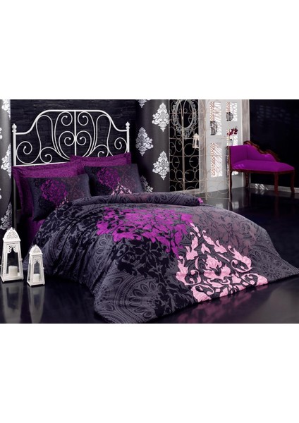 Kösem Sultan Mürdüm Royal Saten Nev Takımı Çift Kişilik