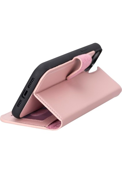 Apple iPhone 14 Plus Uyumlu Deri Cüzdanlı Kılıf Mwwn Nu2 Pembe fiyatları