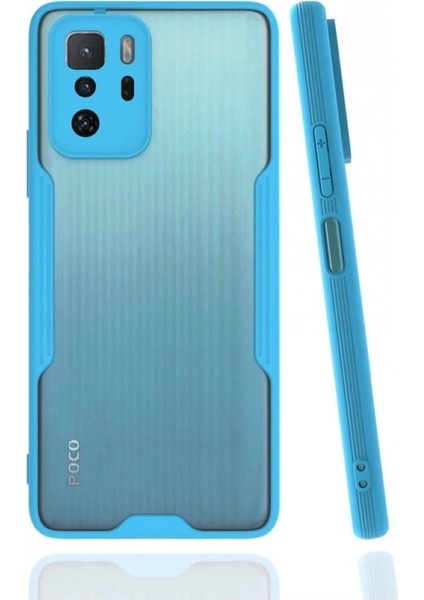 Xiaomi Poco X3 Gt Kılıf Platin Silikon - Mavi (K95)
