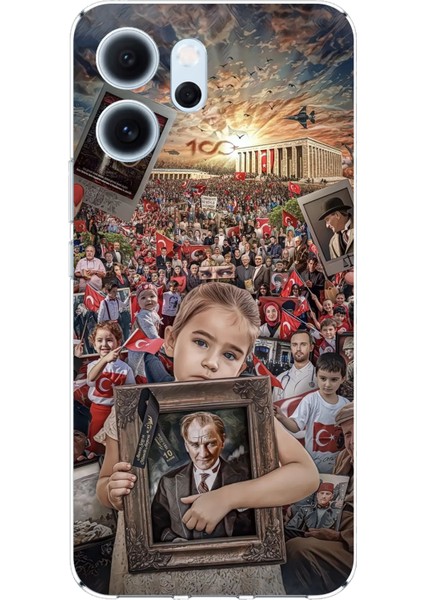 Oppo Reno 14F Uyumlu Atatürk Anıtkabir Baskılı Silikon Kılıf