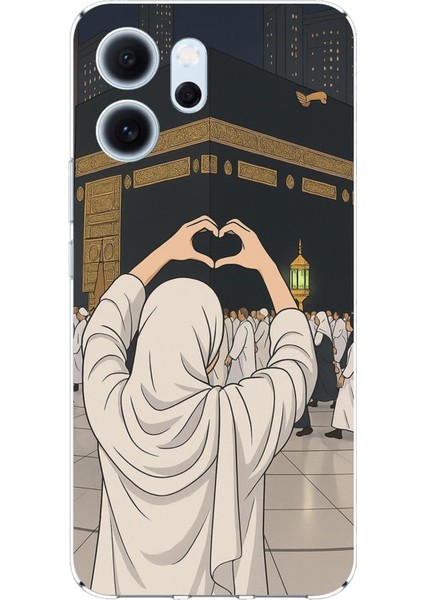 Oppo Reno 14F Uyumlu Kabe Aşkı Baskılı Silikon Kılıf