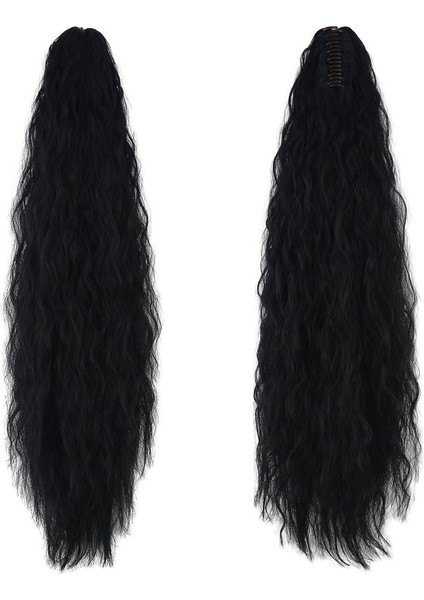 Tokalı Kabarık Dalgalı At Kuyruğu / Siyah modelleri