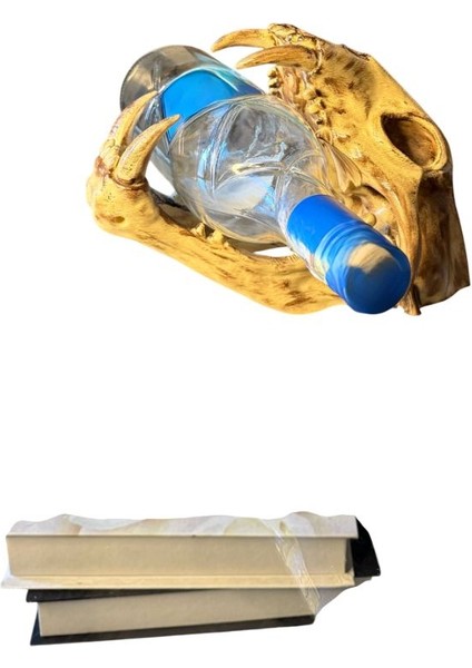 Dinozor Iskeleti Kafatası (Kuru Kafa) – El Boyaması – Dekoratif Koleksiyon Objesi ve Masa Üstü Dekor