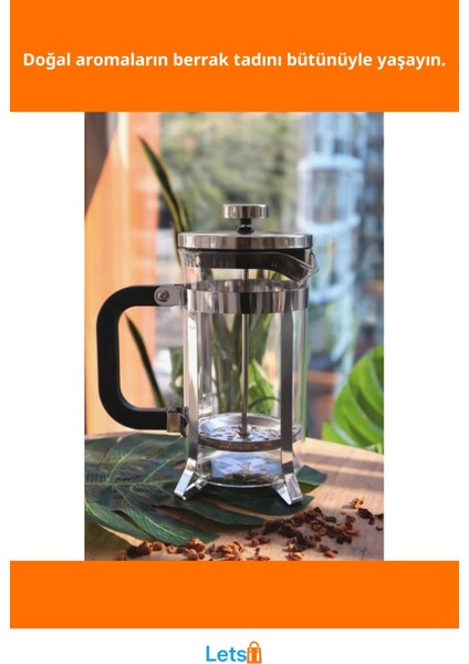 Isıya Dayanıklı Cam French Press 350 ml Paslanmaz Çelik Filtre fiyatları