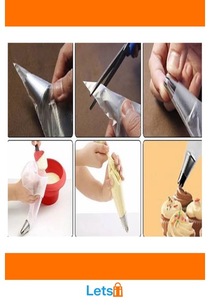 Paslanmaz Çelik Krema Sıkma Uçları ile 10 Parça Yaratıcı Pasta Süsleme Seti fırsatları