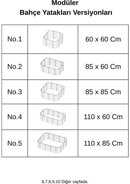 Modüler Yükseltilmiş Bahçe Yatağı Yükseltilmiş Sebze Yatağı No:9 (140X110) Bej