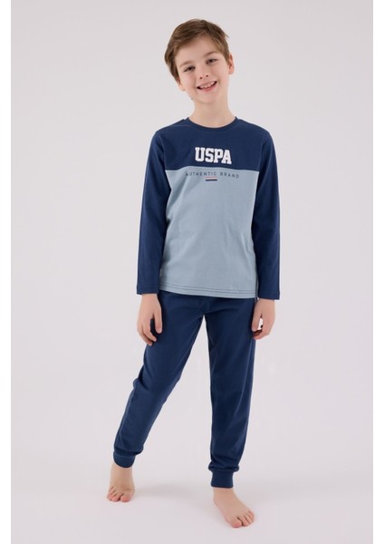 U.s. Polo Assn Uzun Kol Pijama Takım US2220-4 Koyu Indigo fiyatları