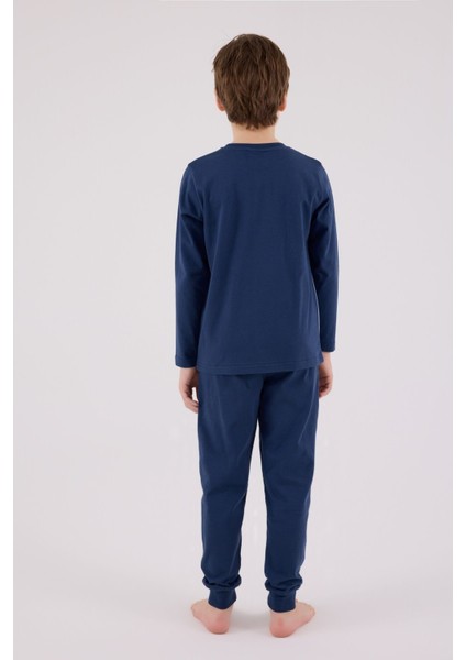 U.s. Polo Assn Uzun Kol Pijama Takım US2220-4 Koyu Indigo fırsatları