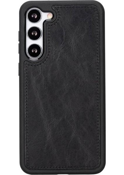 Samsung Galaxy S23 Plus Uyumlu Deri Cüzdanlı Kılıf Rst1 Siyah modelleri