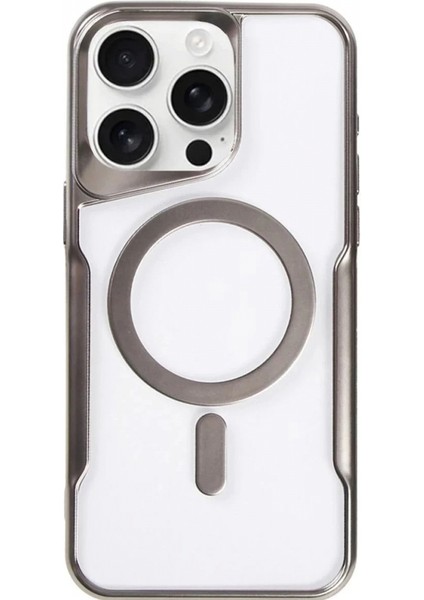 iPhone 11 Pro Max Kılıf Boyi Magsafe Silikon Kapak - Titan Gri (K95)