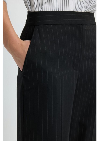 Bol Paça Çizgili Pantolon C.siyah 15345636001 fırsatları