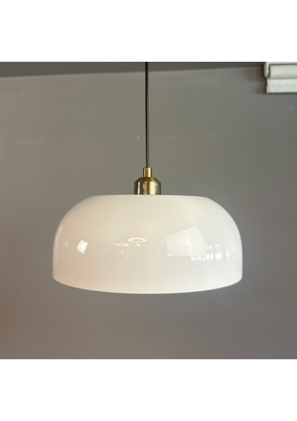 Beyaz Rocha Metal Avize Yarım Lale Başlık Salon Masaüstü Mutfak Otel Tekli Avize Lamba Aydınlatma modelleri