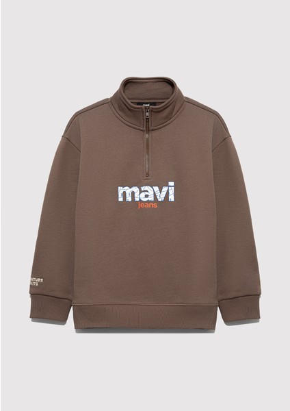 Mavi Logo Kahverengi Sweatshirt 6S10151-87181 fiyatları