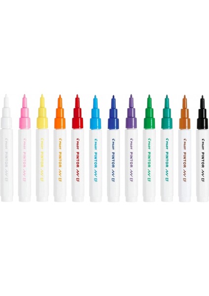 Pılot Pintor (Ef) Yuvarlak Uç 12 Renk Basıc Set