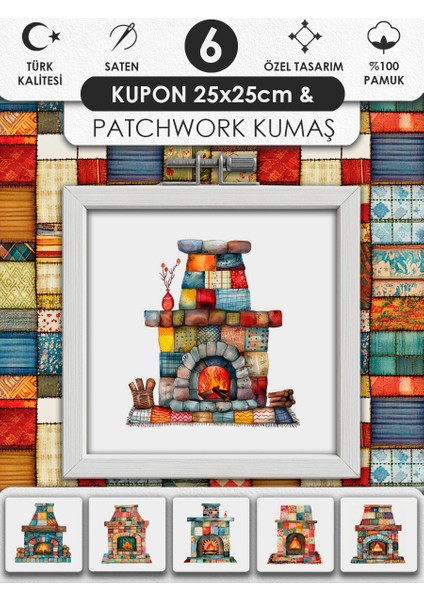 Patchwork Kumaş Seti – Dikiş ve Hobi Için %100 Pamuk Desenli Kumaş Kuponları