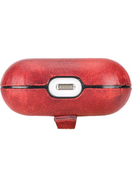 Apple Airpods 3.nesil Uyumlu Deri Kılıf Juni Aa4 Kırmızı indirimleri