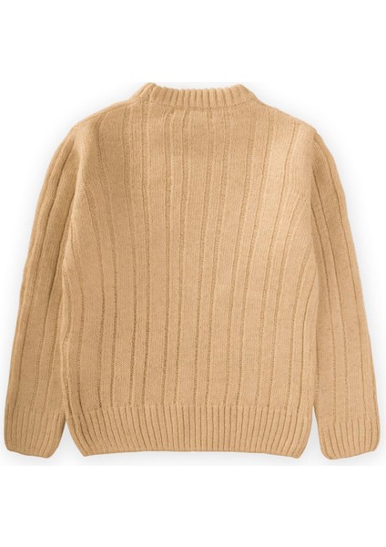 Saç Örgülü Kazak 1-8 Yaş Hardal Sarı fiyatları