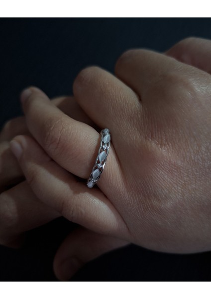 925 Ayar Gümüş Otantik Detay Genç/yetişkin Kadın Yüzüğü - Şık Tasarım (No:17) modelleri