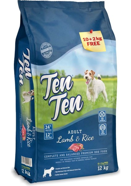 Kuzu Etli&pirinçli Yetişkin Köpek Maması 12 kg