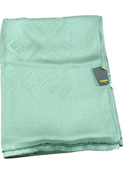 Fendi F Desen Ipek Jakarlı Şal Mint Yeşili modelleri