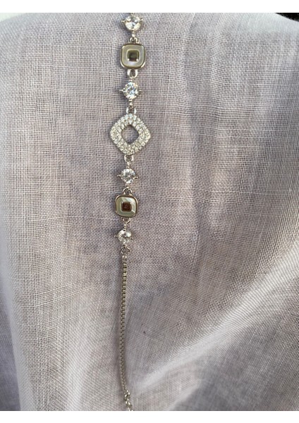 925 Ayar Gümüş Zirkon Taş Detaylı Genç/yetişkin Kadın Bilekliği - Şık Tasarım fırsatları