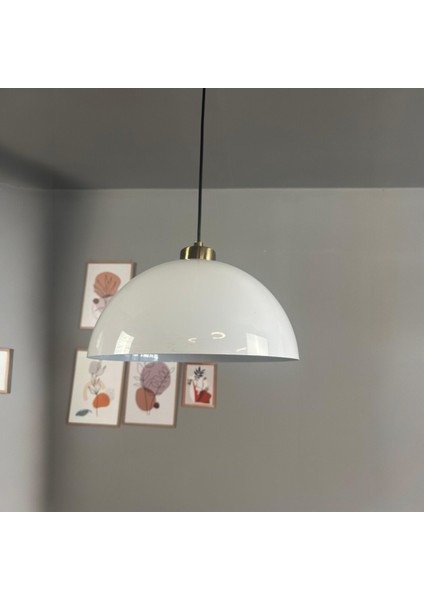Yimpi Beyaz Avize Küçük Plafonyer Başlık Tekli Sarkıt Salon Mutfak Kuaför Cafe Lamba Dekoratif fiyatları