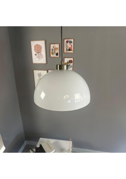 Yimpi Beyaz Avize Küçük Plafonyer Başlık Tekli Sarkıt Salon Mutfak Kuaför Cafe Lamba Dekoratif modelleri