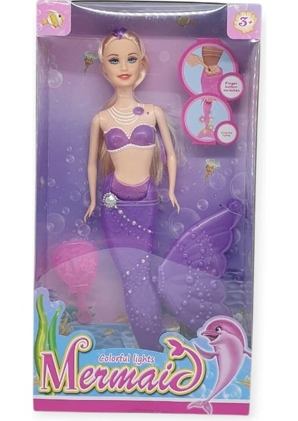 Deniz Kızı Işıklı Bebek - 2348/1-3 - Mor fiyatları