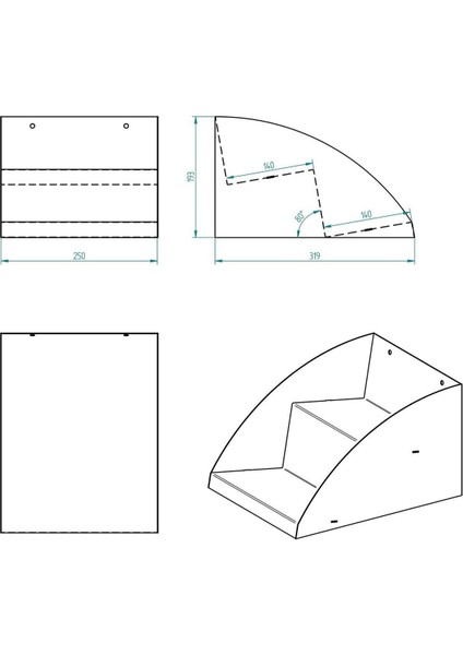 Kasaönü , Bar Önü ,tezgah Önü Aperatif Standı , Tezgahönü Organizer Raf 25 cm 2 Katlı Model