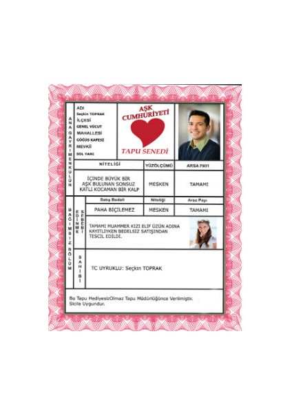 bulurum aşk cumhuriyeti tapusu fiyatları