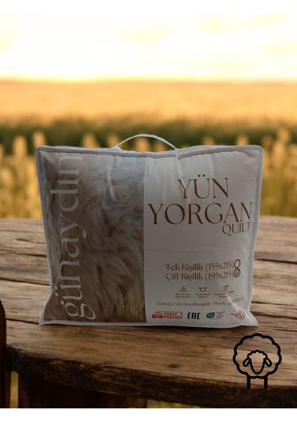Yün Yorgan ,günaydın Yün Yorgan , Organik , Wool Quilt , 1.kalite , Uzun Ömürlü , Sağlıklı , Lüx,çift Kişilik