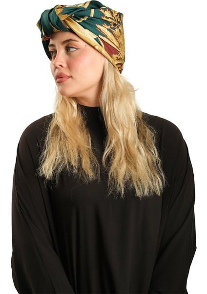 Zümrüt Pratik Hazır Geçmeli Tesettür Bone Ipek Desenli 2410_37 modelleri