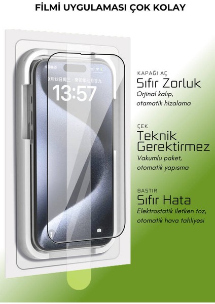 GL079-029 iPhone 15 Pro Max Otomatik Hizalanan 5d Ekran Cam Koruyucu (2 Adet) fiyatları