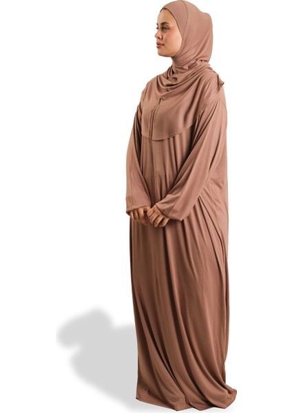 Vizon Tek Parça Namaz Elbisesi Viskon Düz 2503_10 fiyatları