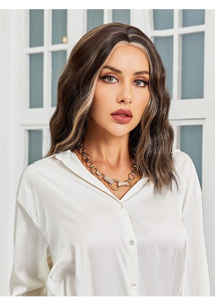 Kahverengi / Balköpüğü Röfleli Küt Tül Peruk indirimleri