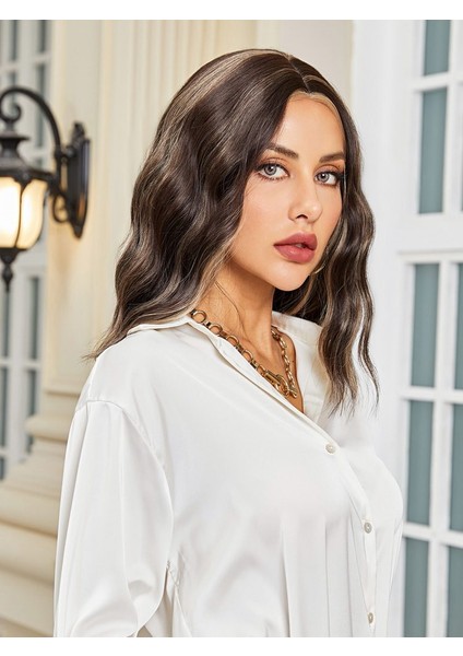 Kahverengi / Balköpüğü Röfleli Küt Tül Peruk